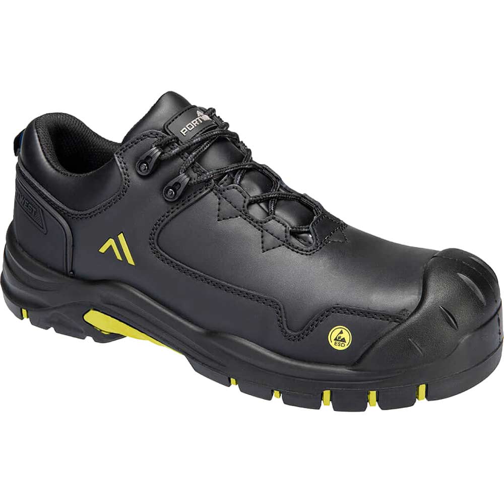 Portwest Black / Yellow Apex Compositelite Esd Safety Shoes Size 47