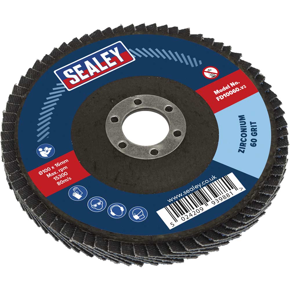 Sealey Zirconium Abrasive Flap Disc 0.0575Kg