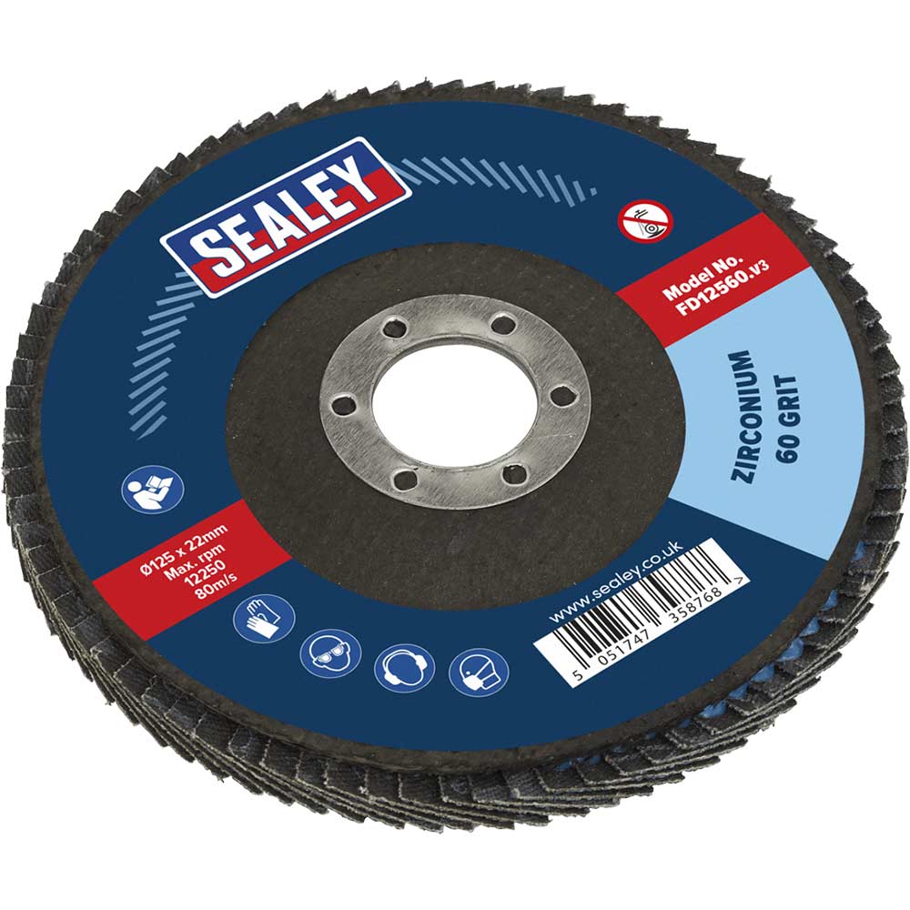 Sealey Zirconium Abrasive Flap Disc 0.082Kg