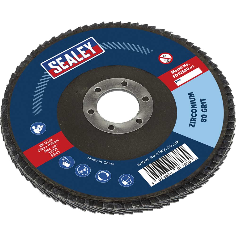 Sealey Zirconium Abrasive Flap Disc 0.075Kg