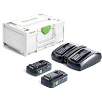 Festool 18v SYS Energy Set 2 x HighPower Batteries 4ah and Duo Charger Kit Festool 18v SYS Energy Set 2 x HighPower Batteries 4ah and Duo Charger Kit