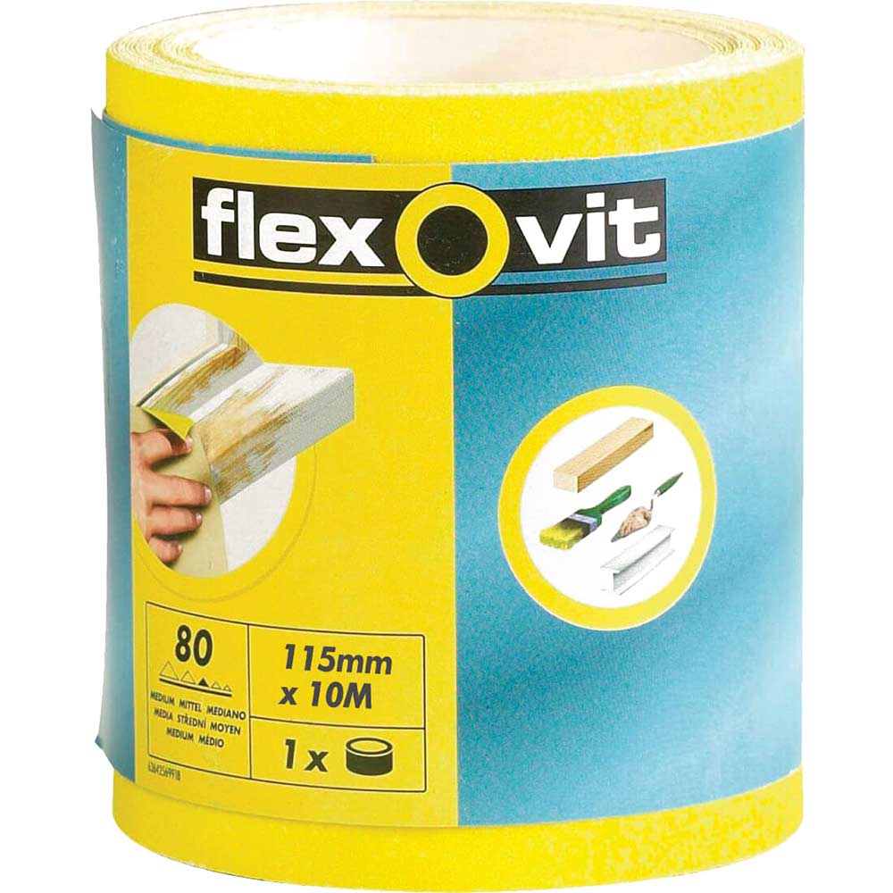 Flexovit High Performance Aluminium Oxide Sanding Roll 115mm 50m 60g