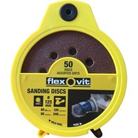 Flexovit 125mm Hook and Loop Sanding Disc Dispenser Pack