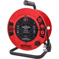 Faithfull Power Plus 13A 4 Socket Open Cable Reel 240v