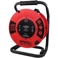 Faithfull Power Plus 13A 4 Socket Open Cable Reel 240v
