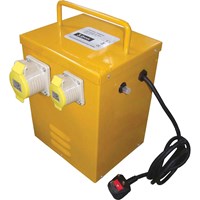 Faithfull Continuous Rated Portable Site Transformer 240v to 110v 3Kva Faithfull Continuous Rated Portable Site Transformer 240v to 110v 3Kva