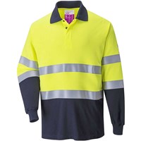 Modaflame Mens Flame Resistant Hi Vis 2-Tone Polo Shirt