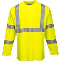 Portwest Flame Resistant Hi Vis Long Sleeve T Shirt