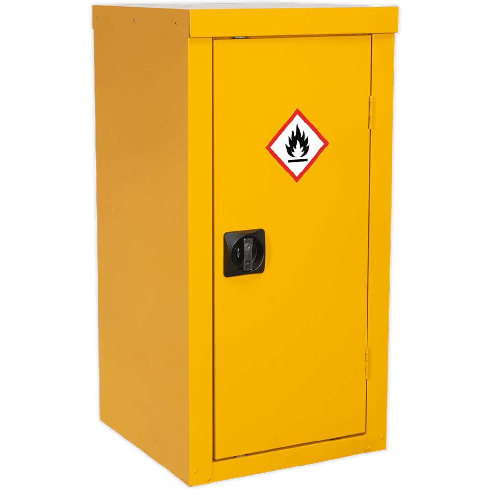 Sealey Yellow Flammables / Hazardous Storage Cabinet 460Mm 460Mm 900Mm Small