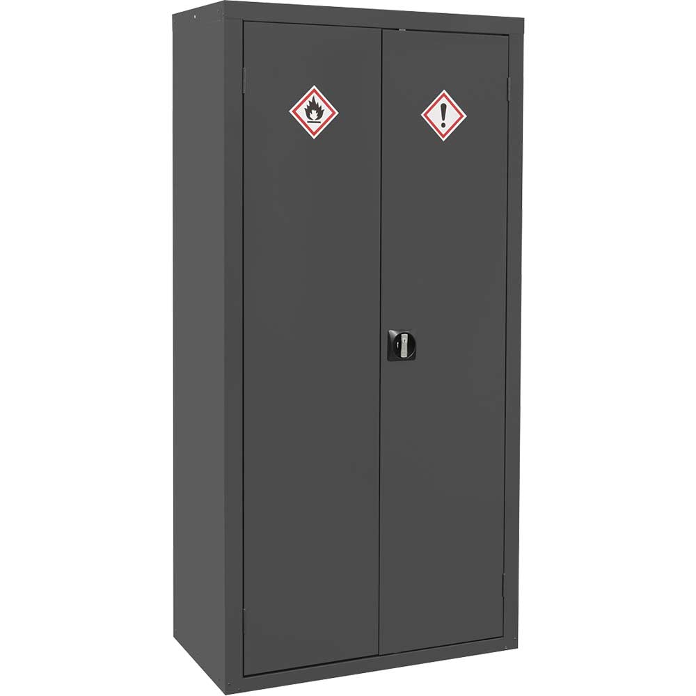 Sealey Grey Coshh Hazardous Storage Cabinet 900Mm 460Mm 1800Mm 70Kg