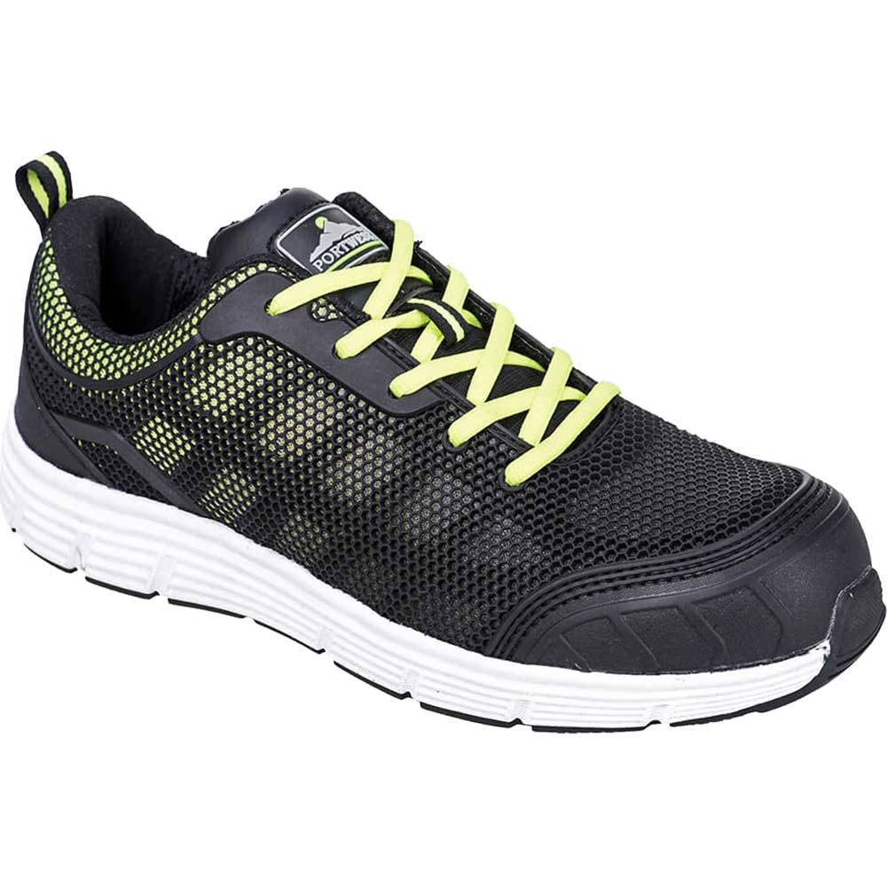 Portwest Black/Green Steelite Tove Safety Trainers / Size 9
