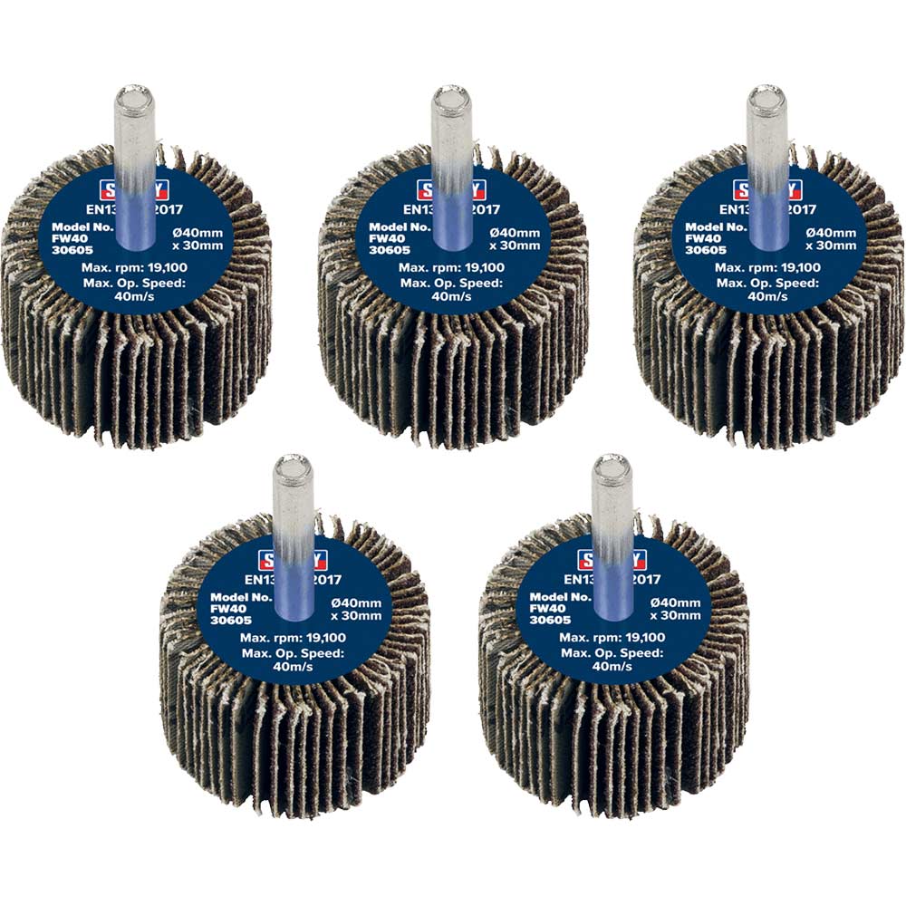 Sealey Flap Wheels Pack Of Size 5