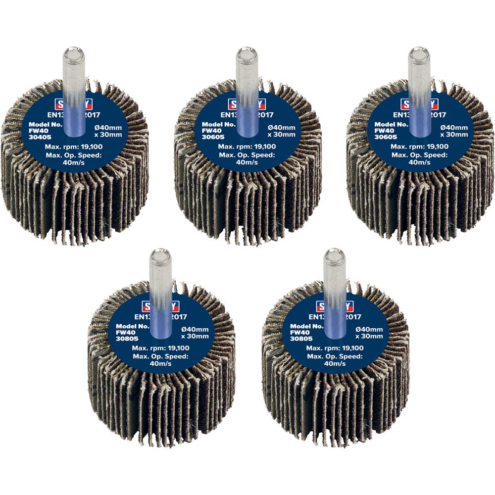 Sealey Flap Wheels Pack Of Size 5