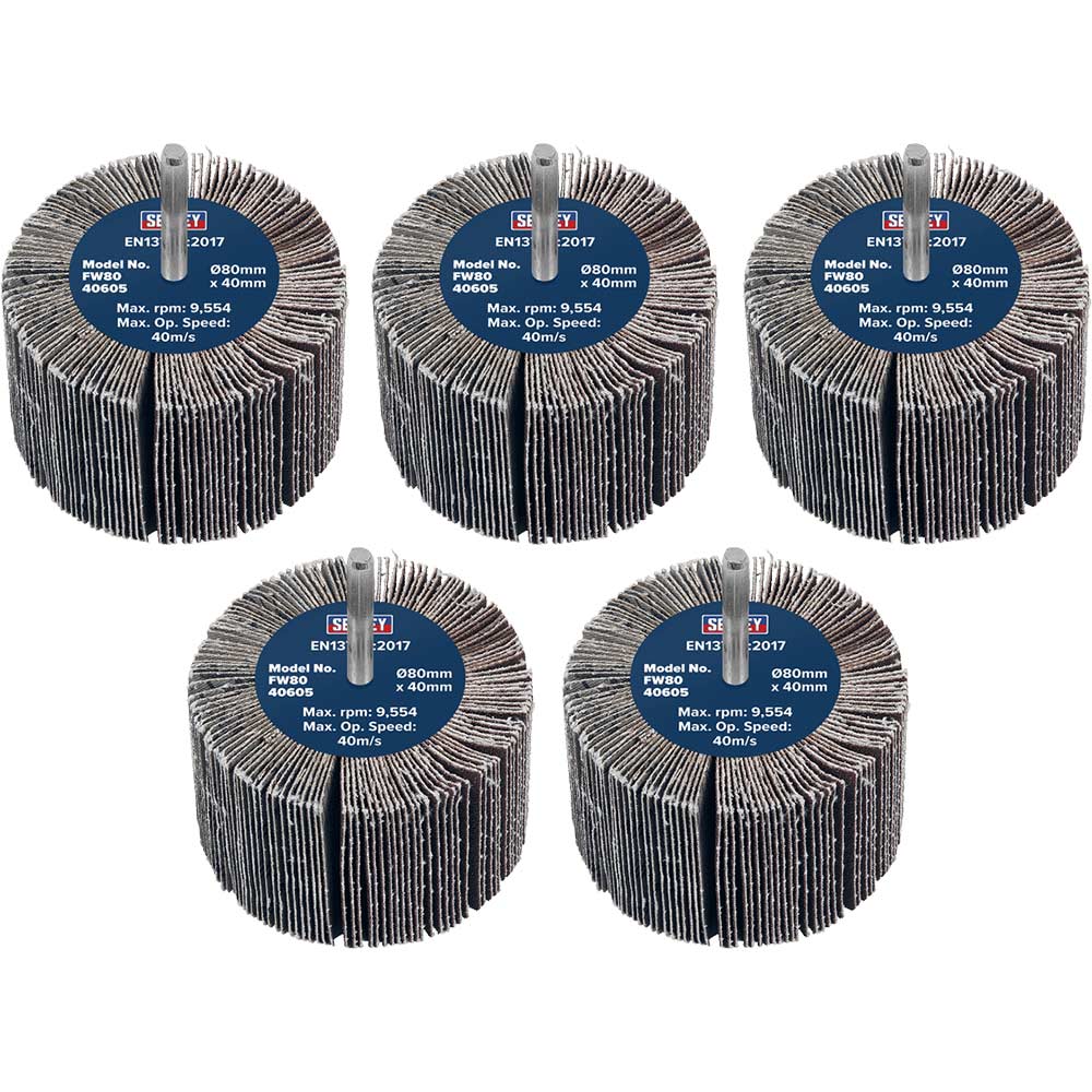 Sealey Flap Wheels Pack Of Size 5
