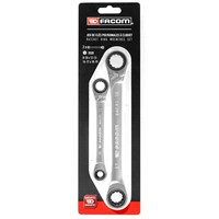 Facom 2 Piece Quatro Ratchet Ring Spanner Set Facom 2 Piece Quatro Ratchet Ring Spanner Set