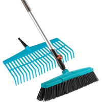 Gardena COMBISYSTEM Lawn Rake and Road Broom Set Gardena COMBISYSTEM Lawn Rake and Road Broom Set