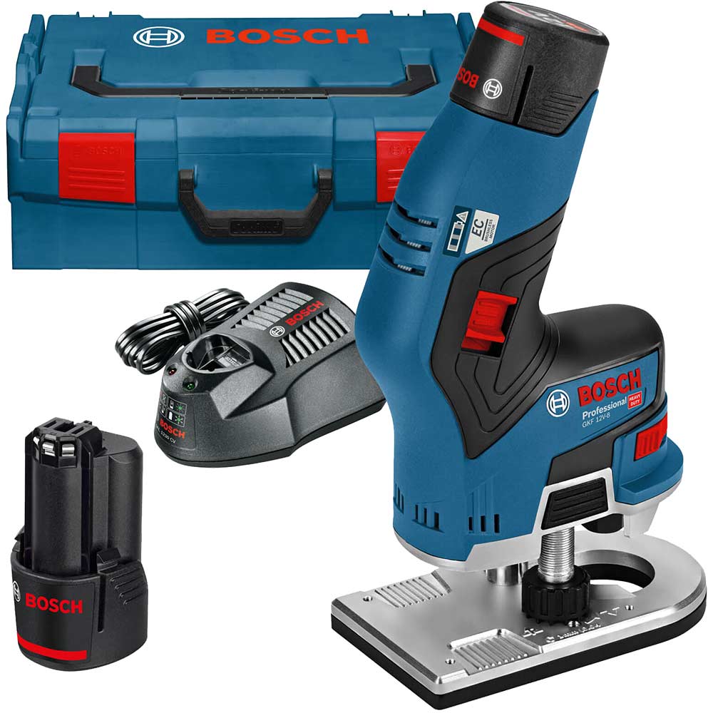 Bosch Professional Bosch Gkf V-8 12V Cordless Fixed Base Palm Router Size 12