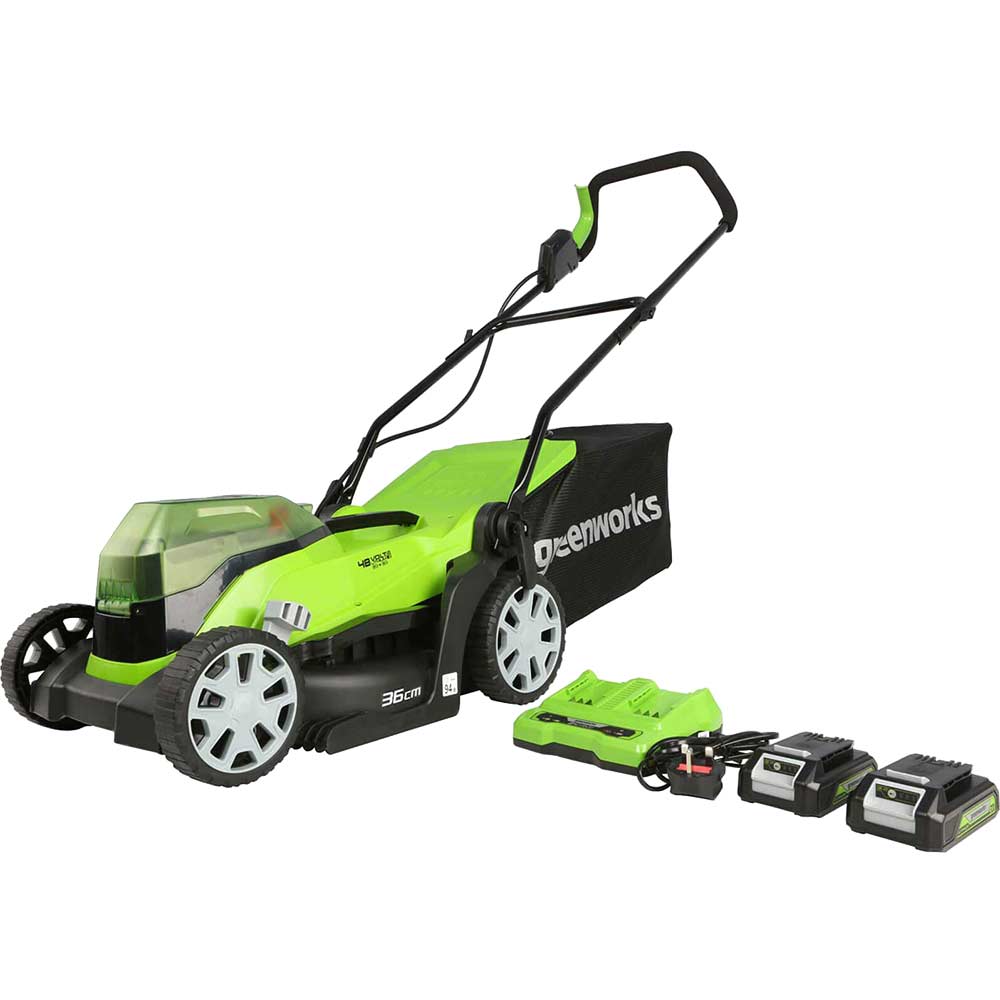 Greenworks G24x2lm36 48V Cordless Rotary Lawnmower 360Mm Small