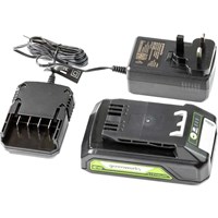 Greenworks GSK24B2 24v Cordless Li-ion Battery 2ah and Standard Battery Charger Greenworks GSK24B2 24v Cordless Li-ion Battery 2ah and Standard Battery Charger
