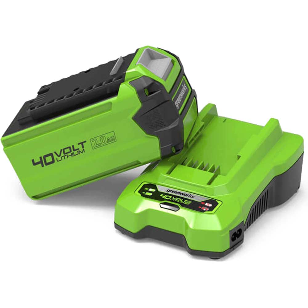 Greenworks Gsk40b2 40V Cordless Li-Ion Battery 2Ah And Standard Battery Charger Size 2