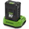 Greenworks 60v Cordless Li-ion Battery 2ah and Charger Greenworks 60v Cordless Li-ion Battery 2ah and Charger