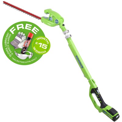 Greenworks G24PH51 24v Cordless Long Hedge Trimmer 510mm