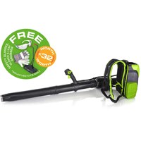 Greenworks GD60BPB 60v Cordless Brushless Backpack Garden Leaf Blower