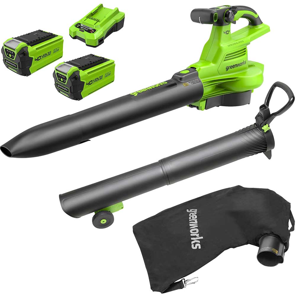 Greenworks GD40BVII 40v Cordless Brushless Leaf Blower Vacuum