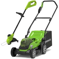 Greenworks 48v Cordless Rotary Lawnmower and Grass Trimmer 250mm Greenworks 48v Cordless Rotary Lawnmower and Grass Trimmer 250mm