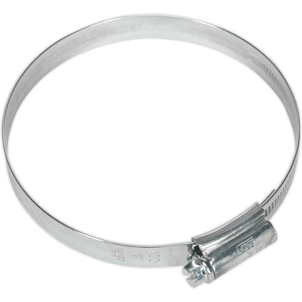 Sealey High Grip Zinc Plated Hose Clips 80Mm - 100Mm Pack Of Size 10