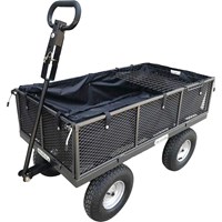 Handy THDLGT Large Steel Garden Trolley with Liner, Tray and Punctureless Wheels Handy THDLGT Large Steel Garden Trolley with Liner, Tray and Punctureless Wheels
