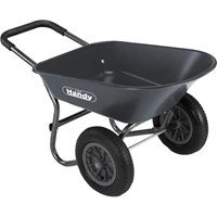 Handy Poly Wheelbarrow With Twin Pneumatic Wheels Handy Poly Wheelbarrow With Twin Pneumatic Wheels