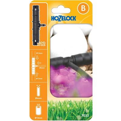 Hozelock MICRO Supply to Irrigation Pipe Reducing T Connector