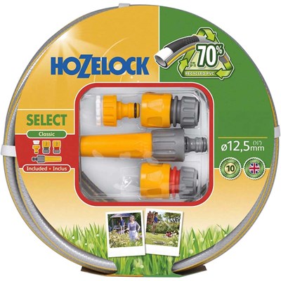 Hozelock Select Garden Hose Pipe and Fittings Set
