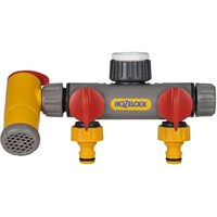 Hozelock Flow Max 2 Way Threaded Tap Hose Pipe Connector