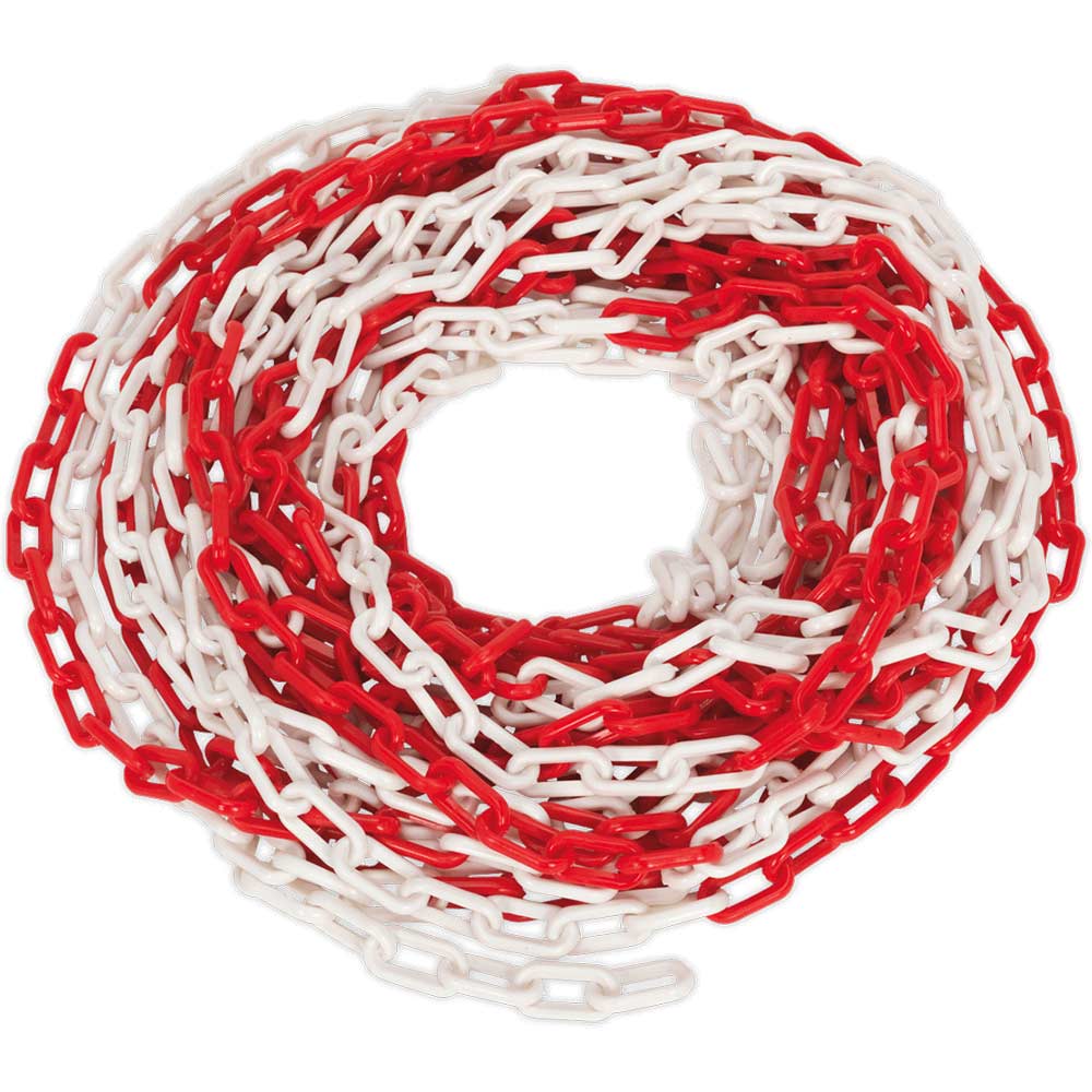 Sealey Red/White Hsc25m Safety Chain And 6Mm 25M