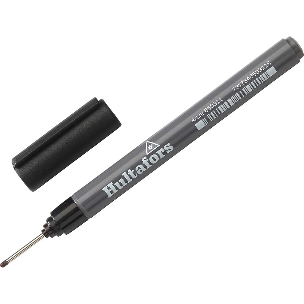 Hultafors Black Deep Hole Permanent Marker Pen Size 1