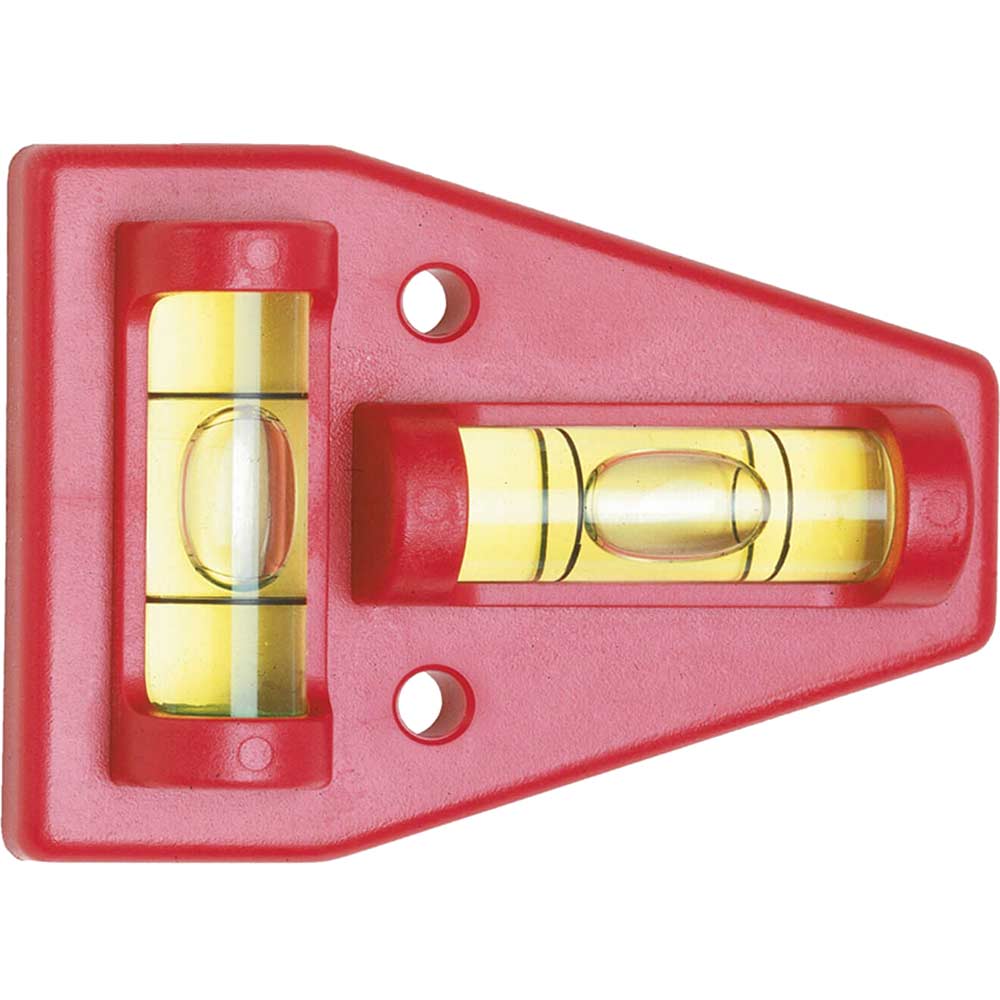 Hultafors Red/Light Plastic Right Angle Spirit Level Size 2