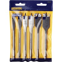 Irwin 6 Piece 4X Blue Groove Flat Wood Drill Bit Set