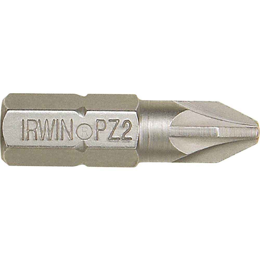 Irwin Pozi Screwdriver Bit Pz2 25Mm Pack Of Size 2
