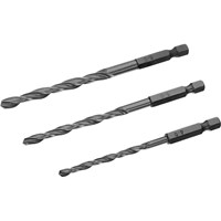 Irwin 3 Piece HSS Drill Bit Hex Shank Bit Set Irwin 3 Piece HSS Drill Bit Hex Shank Bit Set