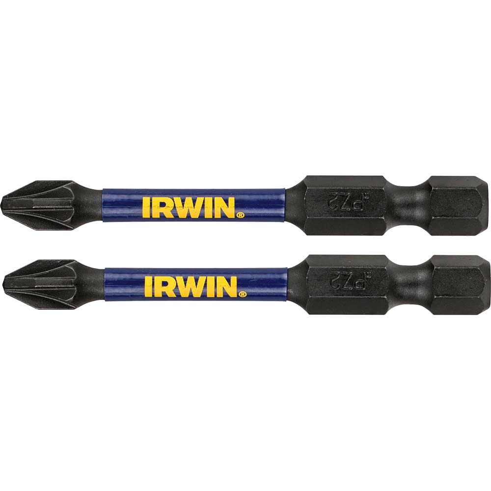 Irwin Impact Pro Performance Pozi Screwdriver Bits Pz2 57Mm Pack Of Size 5