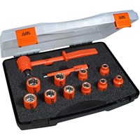 ITL 12 Piece 1/2" Drive Insulated Bi Hexagon Socket Set