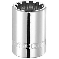 Facom 3/8" Drive Chrome Thin Wall Spline Socket