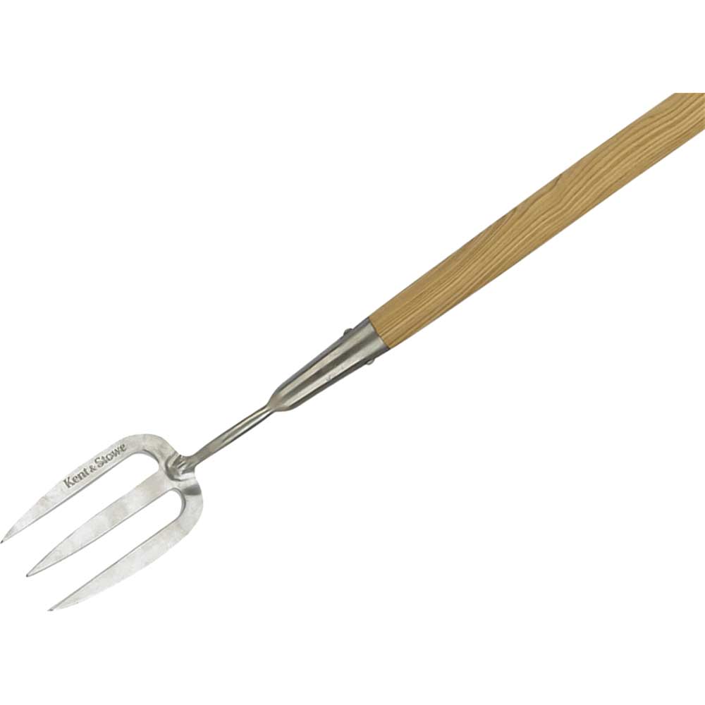 Kent And Stowe Light Stainless Steel Long Handle Weed Fork Size 1.25