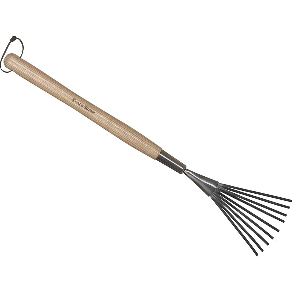 Kent and Stowe Stainless Steel FSC Hand Border Rake | Garden Rakes