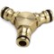 Karcher Brass 3 Way Garden Hose Coupling Connector 