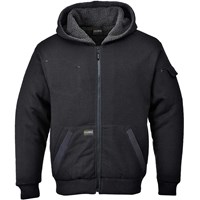 Portwest Pewter Mens Sherpa Lined Hoodie Jacket