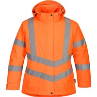 Oxford Weave 300D Class 3 Womens Hi Vis Winter Jacket Oxford Weave 300D Class 3 Womens Hi Vis Winter Jacket