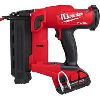 Milwaukee M18 FN18GS Fuel 18v Cordless Brushless 18 Gauge Finish Nail Gun Milwaukee M18 FN18GS Fuel 18v Cordless Brushless 18 Gauge Finish Nail Gun